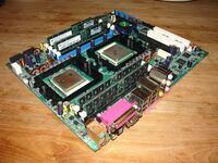 ASUS K8N DL's IO Backplate & CPUs +  Ram layout