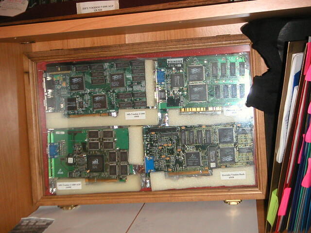 Hercules Voodoo Rush, V3 1000, Voodoo 2 8mb and a Voodoo 1 Diamond Monster