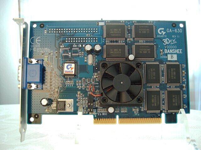 Gigabyte GA-630 Voodoo Banshee
(AGP 16MB SGRAM)
(front)