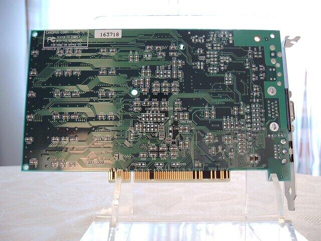Canopus Pure 3D
(PCI 6MB EDO-RAM)
(back)
