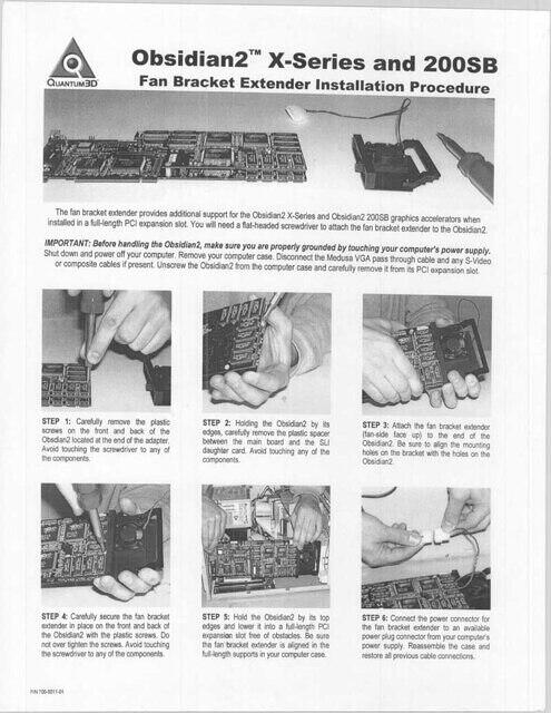 Obsidian2 fan instructions
