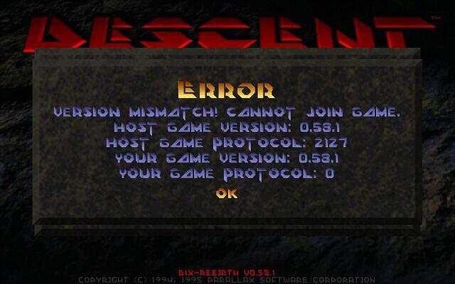 Version mismatch