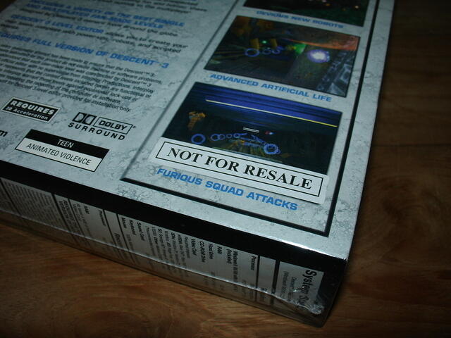 NOT FOR RESALE decal close up