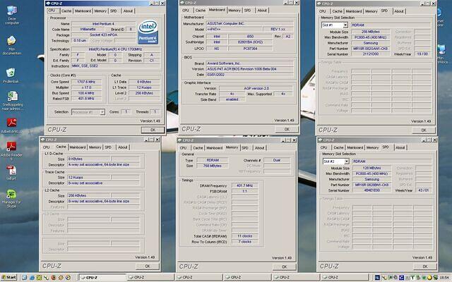 P4 1700 S423 specs