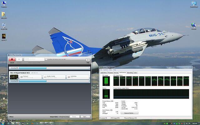 86% CPU power