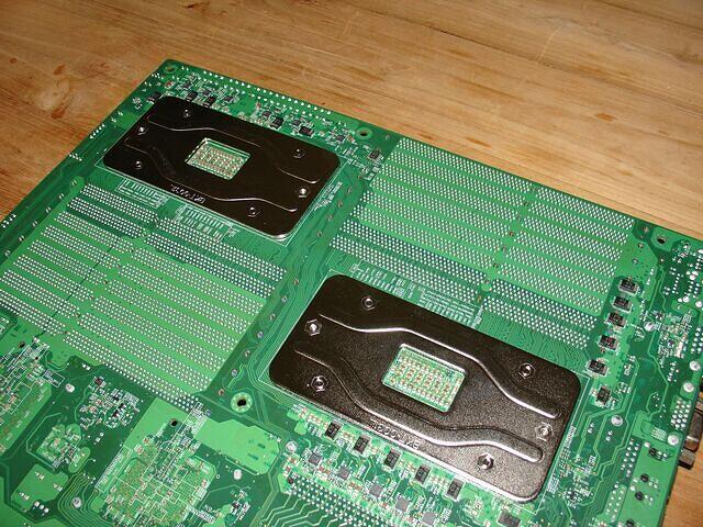 CPU support backplates closeup