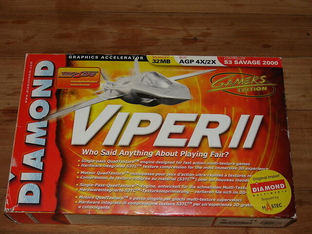 Diamond Multimedia Viper II Z200 AGP 32MB Gamers Edition Box top