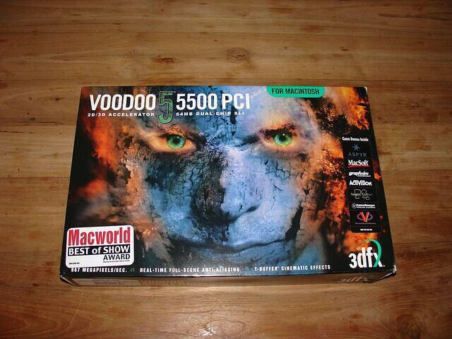 3dfx Voodoo5 5500 PCI Macintosh 64MB Rev.A1 2900 USA Box top