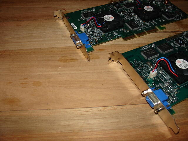 3dfx Voodoo5 5000 AGP & PCI reunited Headshot aka Gold 2 & Gold 3.JPG