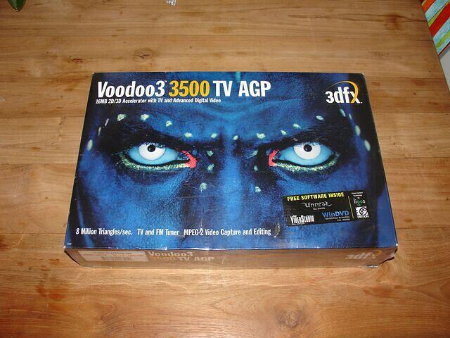 3dfx Voodoo3 3500 TV AGP 16MB USA Factory Sealed top