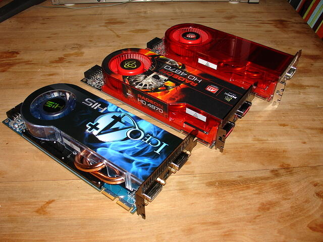 The 3 HD 4870's heatpipes