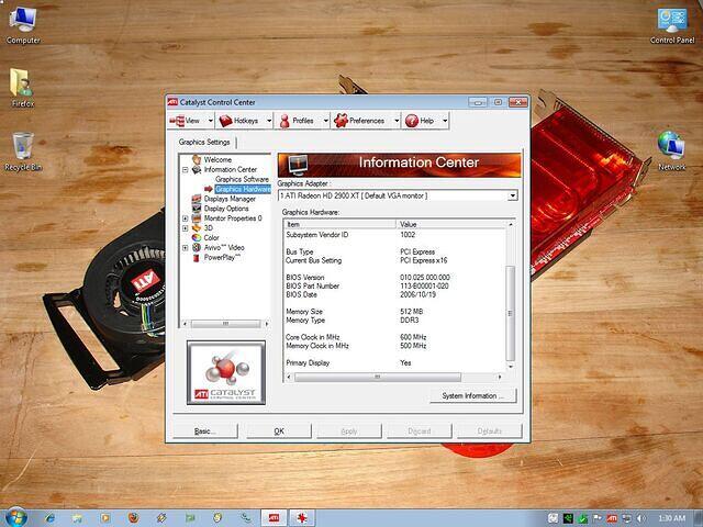 ATi Hardware Info HD 2900 XTX PCI-E 512MB Rev. A11 0639 b