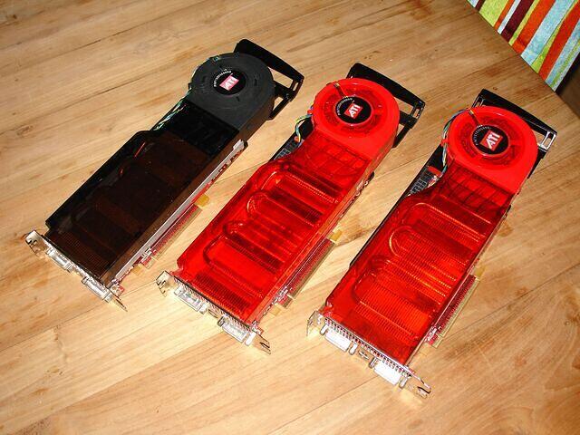 The 3 R600 XTX ES Cards top angled