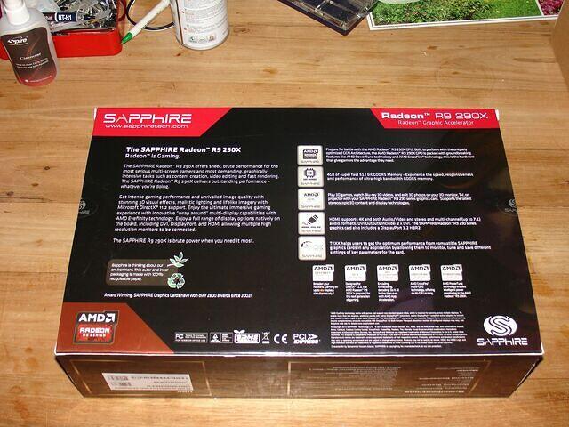 Sapphire AMD Radeon R9 290X Box rear