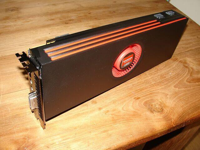 AMD Radeon HD 6990 Side top angled