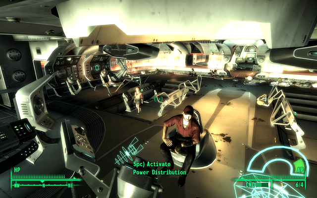 Fallout 3 Mothership Zeta Captain On The Bridge