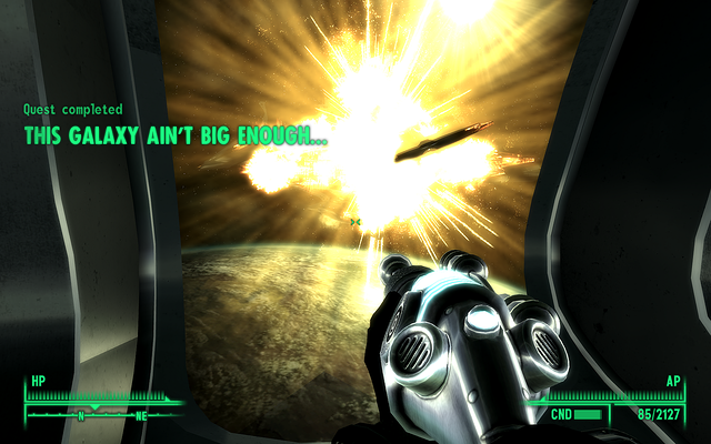 Fallout 3 Mothership Zeta Enemy Starship Explosion 2nd Attempt a