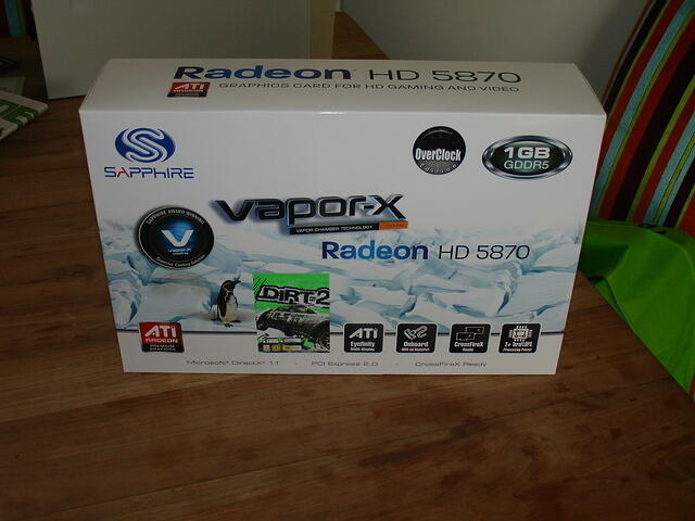 Sapphire ATi Radeon HD 5870 Vapor-X Edition PCI-E 1024MB 256Bit GDDR5 Rev.A1 0948 Box front