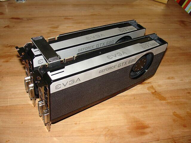 EGA GTX 680 SC SE 2GB's in SLI Mode front