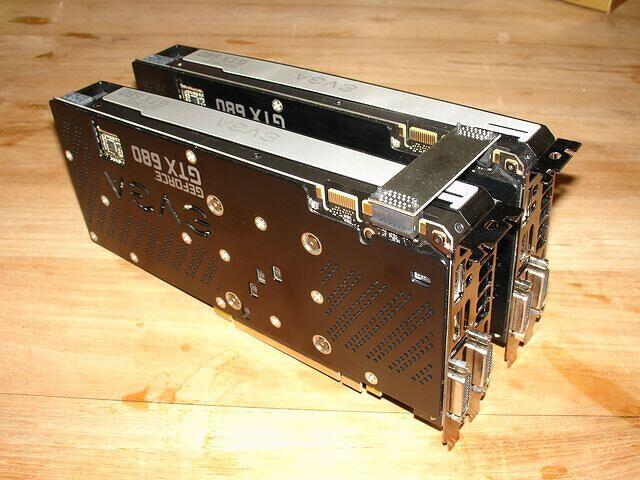 EGA GTX 680 SC SE 2GB's in SLI Mode rear