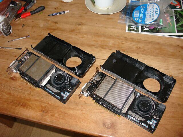 Shrouds removed, dirt visable