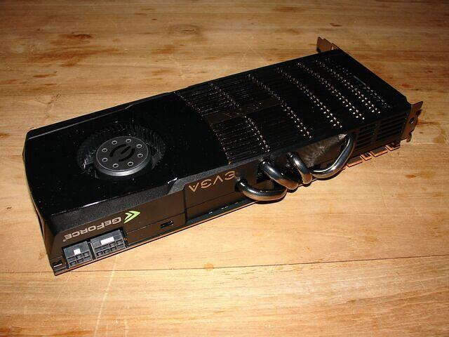 EVGA GTX 480 Power Inputs Top