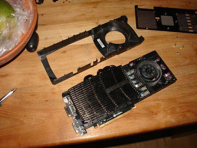 EVGA GTX 480 Plastic cover safely removed