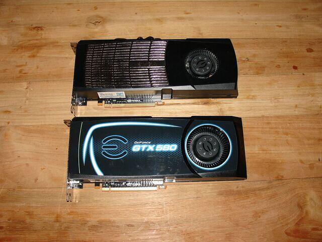 EVGA GTX 480 & 580 SCE top