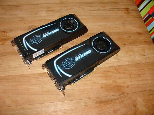 EVGA GTX 580 SCE top angled