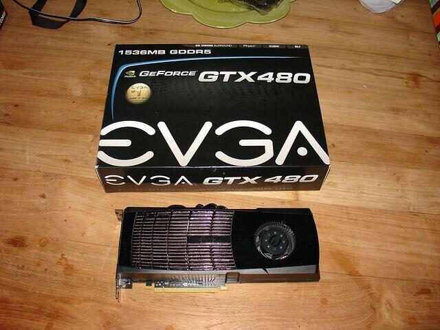 EVGA GeForce GTX 480 PCI-E 1536MB 384Bit GDDR5 Rev.A3 2010 top