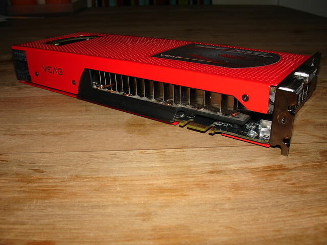 EVGA GeForce GTX 295 Red Edition "Golden Sample" PCI-E 1792MB 896Bit GDDR3 Rev.A1 1509 side heat exhaust