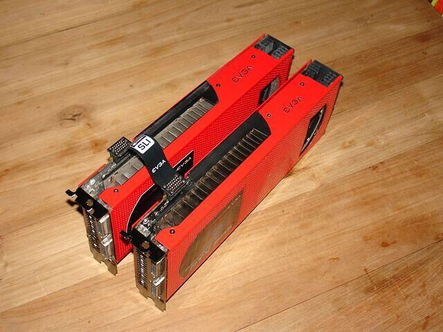 EVGA GTX 295 RE Quad SLI Headshot top