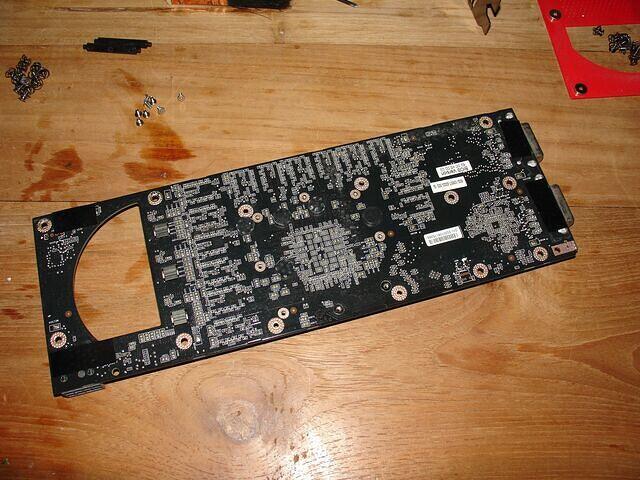 GTX 295 RE Main card Slave PCB rear