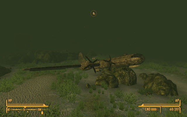 Crashed B29 front angled