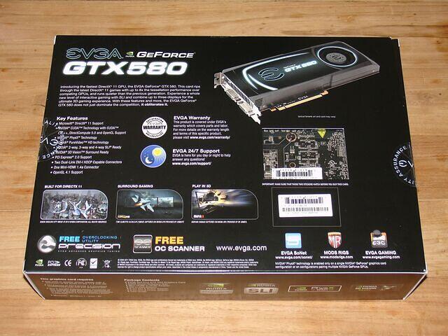 EVGA GTX 580 SCE USA box rear