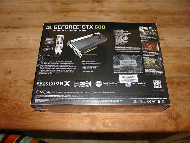 EVGA GeForce GTX 680 SuperClocked Signature Edition PCI-E 2GB Rev.A2 1213 Box rear