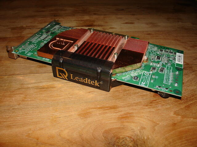 Leadtek Winfast A400  GeForce 6800 AGP 128MB Rev.A 0441 side Leadtek logo