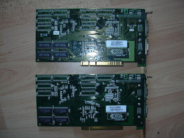 Comparison Diamond Monster 3D II 8MB Rev. A 9809 & 2398 back
